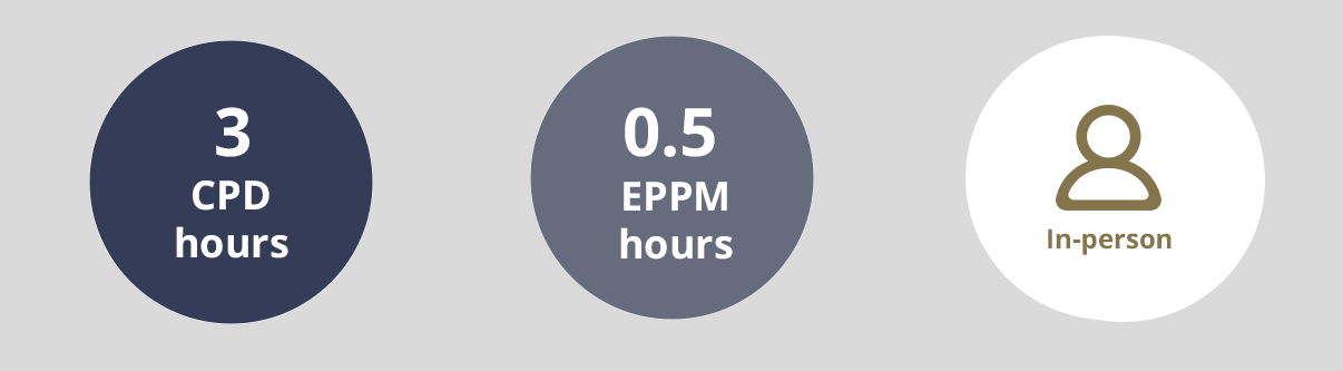 3 CPD Hours / 0.5 EPPM Hours