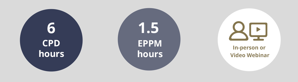 6 CPD Hours / 1.5 EPPM Hours