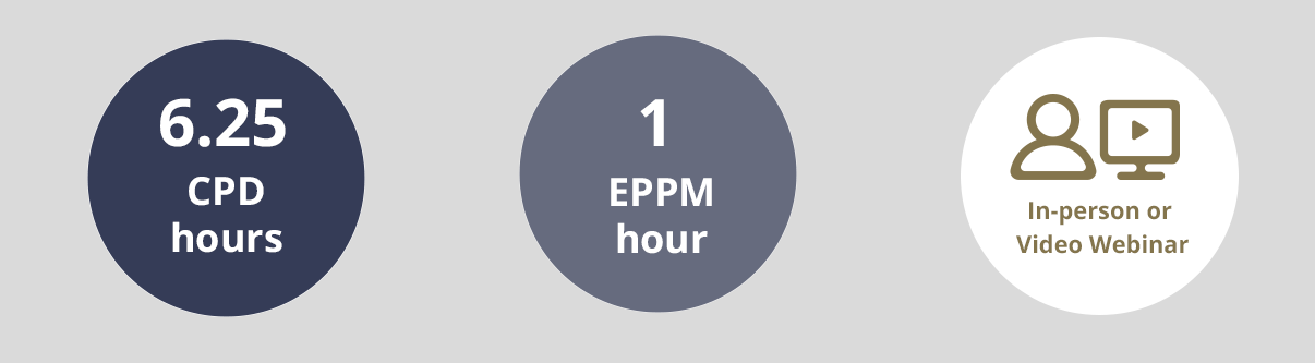6 CPD Hours / 1 EPPM Hour