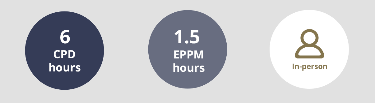 6 CPD Hours / 1.5 EPPM Hours
