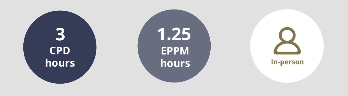 3 CPD Hours / 1.25 EPPM Hours