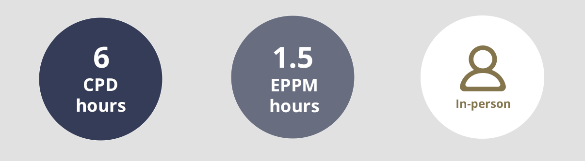 6 CPD hours, 1 EPPM hour